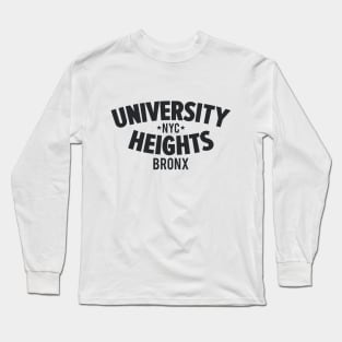 University Heights Bronx Typography Tee Long Sleeve T-Shirt